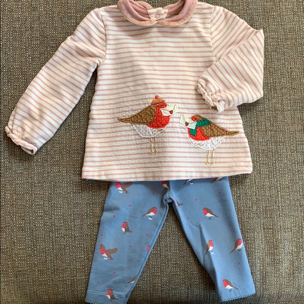 Baby Boden baby girl set 6-12 mo.  Holiday perfect